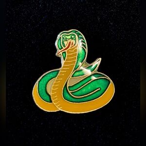 Vintage Green Snake Lapel Pin
